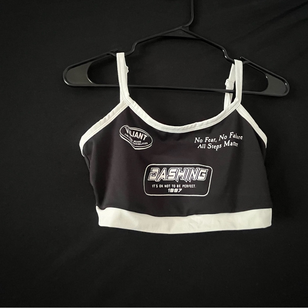 Black and White Crop Top